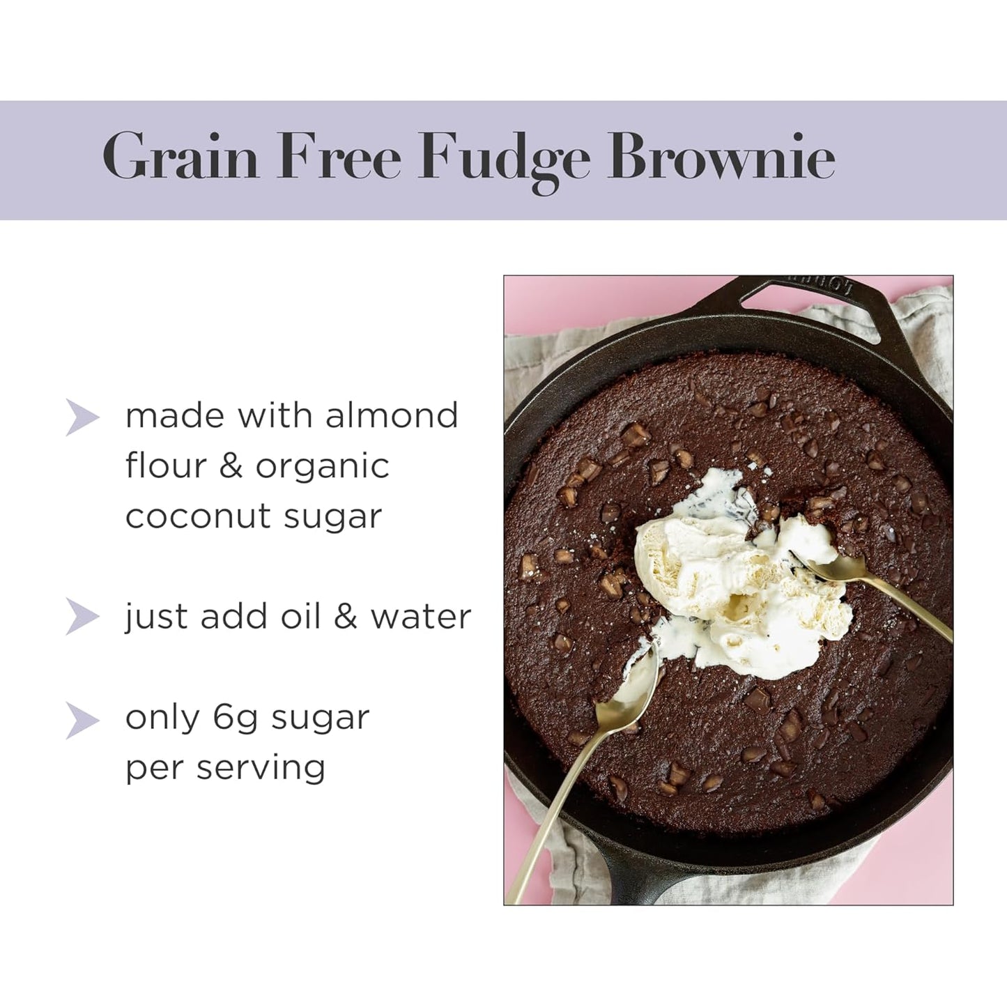 Stellar Eats Grain‑Free Fudge Brownie Baking Mix | Gluten‑Free, Dairy‑Free, Plant‑Based, Paleo‑Friendly, Naturally Sweetened with Coconut Sugar | Almond Flour-Based | 10.4 oz | 1 Pack