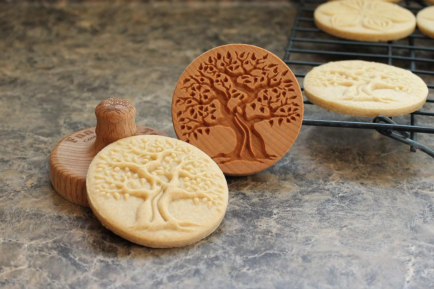 Wood Cookie Stamp, 2.5 Inch (Old Tree CS-005)