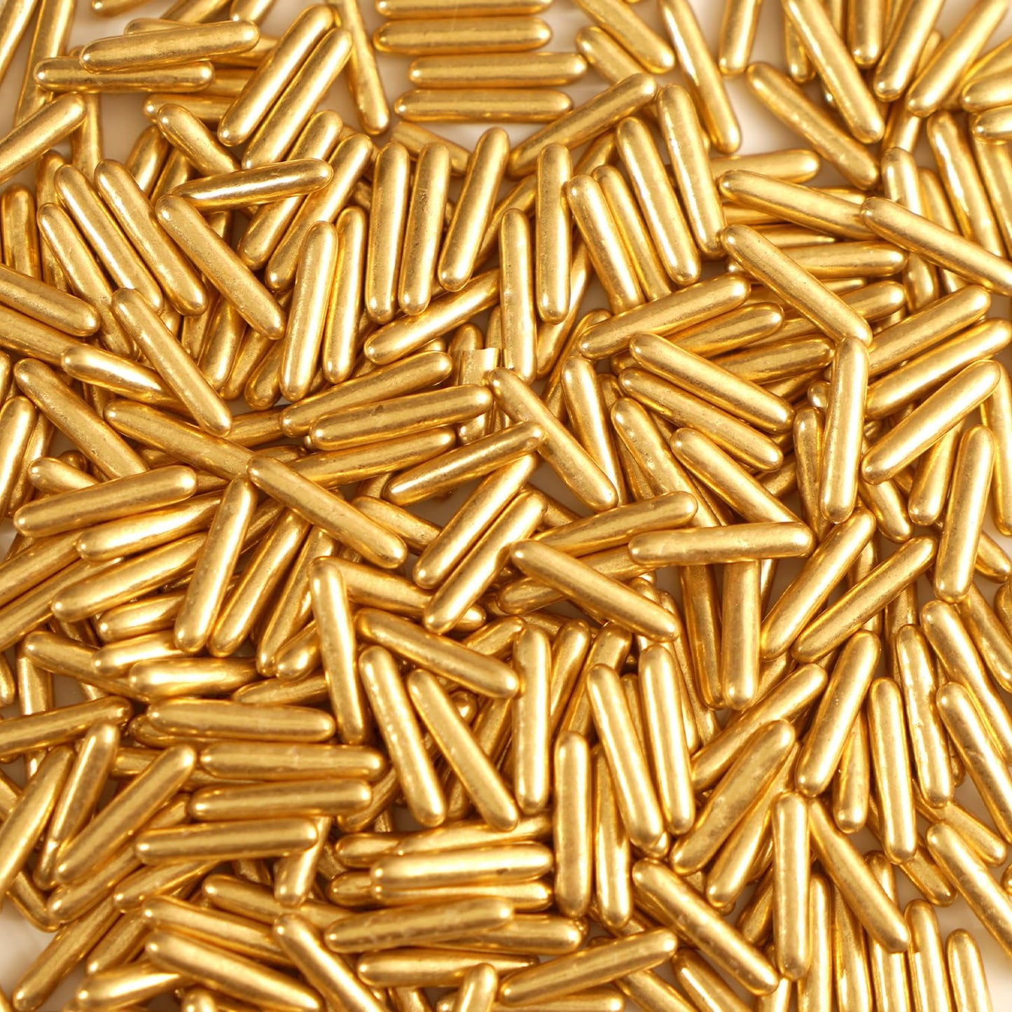 Gold Sprinkles, Metallic Rods Candy, Gold Rods Sugar For Baking, Donuts, Cakes, Cupcakes, Cookies, Wedding Party, Holiday, 150g/5.29oz