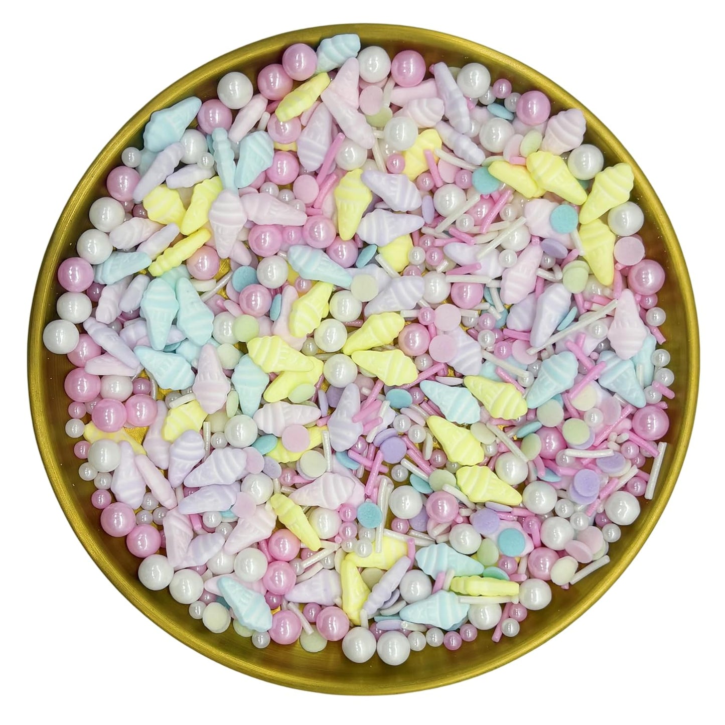 Dynastang Ice Cream Sprinkles Mixed Style Edible Cake Decorations Cupcake Toppers Cookie Perfect for Cakes, Cupcakes, Desserts Toppings 3OZ
