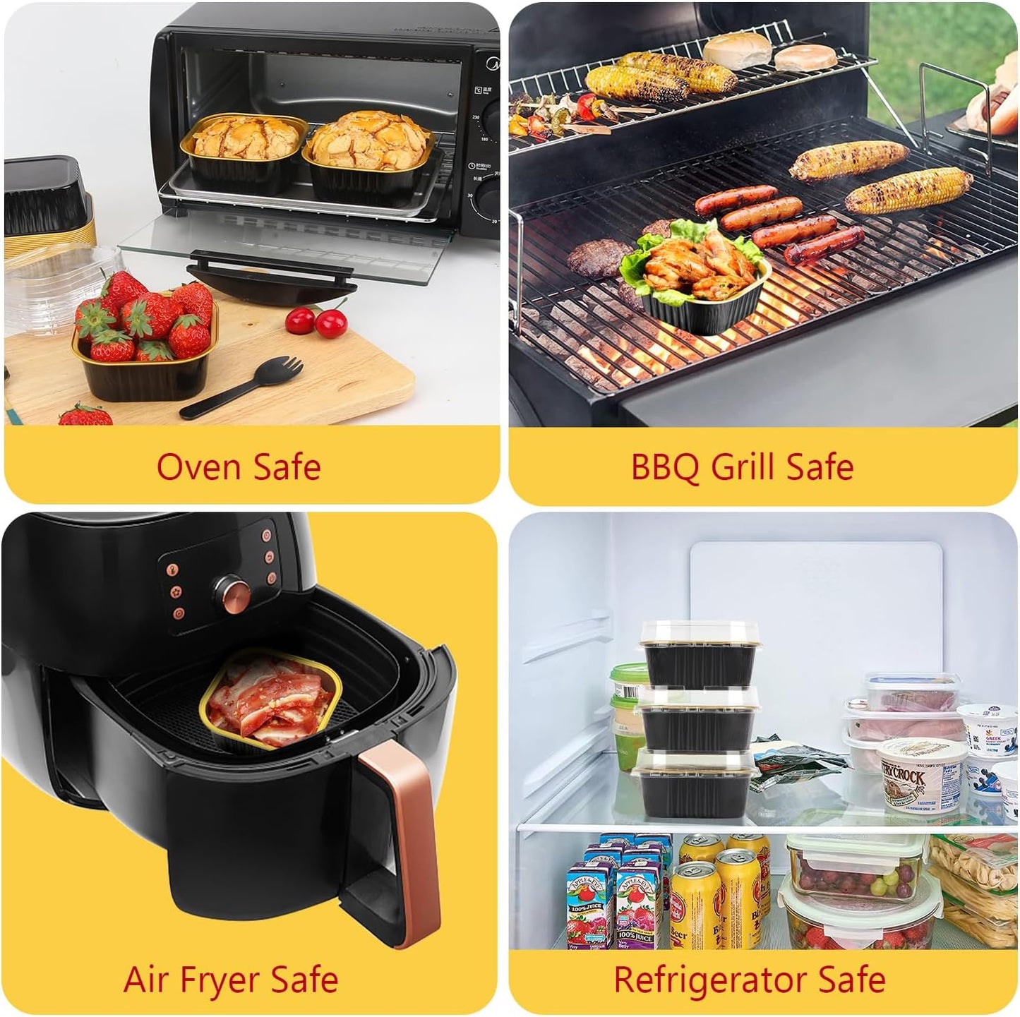 10oz/80pack Mini Cake Pans with Lids,LNYZQUS Small Foil Baking Tins Brownie Baking Cups,4”x4” Disposable Ramekins Jumbo Cupcake Muffin Pan Mini Aluminum Containers Holders-Black