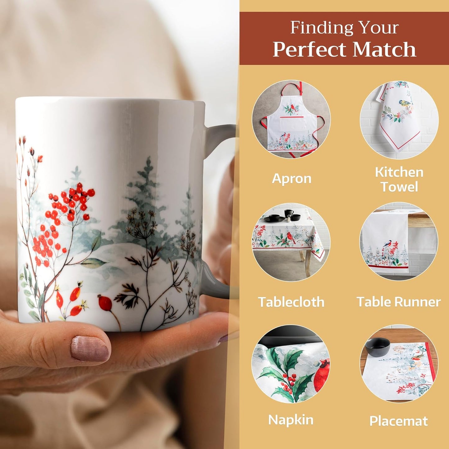 Maison d' Hermine Coffee Mug with Handles Fine Bone China Mugs Pack of One Tea Cups for Hot Beverages Cappuccino Latte Home Restaurant Office Perfect for Gift (Morzine - Chamonix, 15 Ounce)