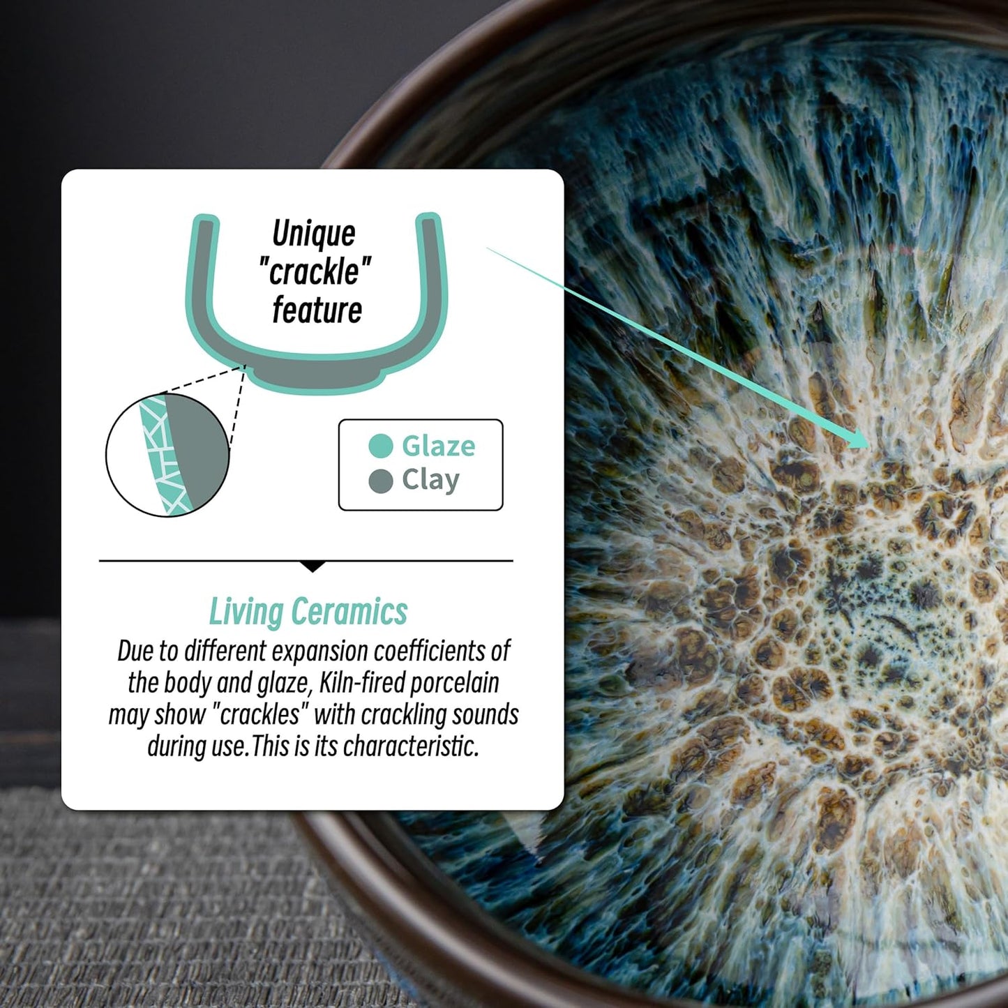 TEANAGOO Matcha Whisk Set, 7 Pcs Matcha Set with Holder/Scoop/Sifter, Matcha Kit for Ceremony, Tradition Tea Set for Making Breakfast/Latte, Matcha Whisk Set and Ceramic Bowl, Gift for Friend/Family