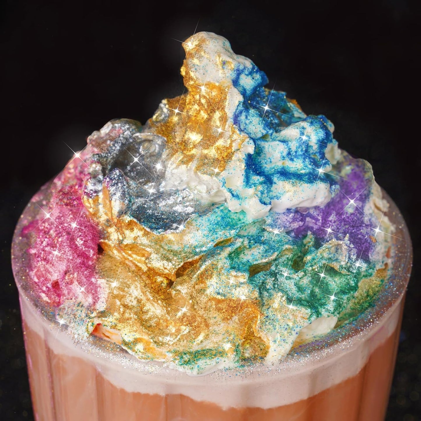 NiHome Edible Food-Grade Glitter Powder Glimmer Luster Dust Metallic Fancy Food Decorating Sprinkle Glimmery Dust for Drink Wine Beverage Cake Bakery Vegan Allergen-Free (Pink, 0.35oz/10g)