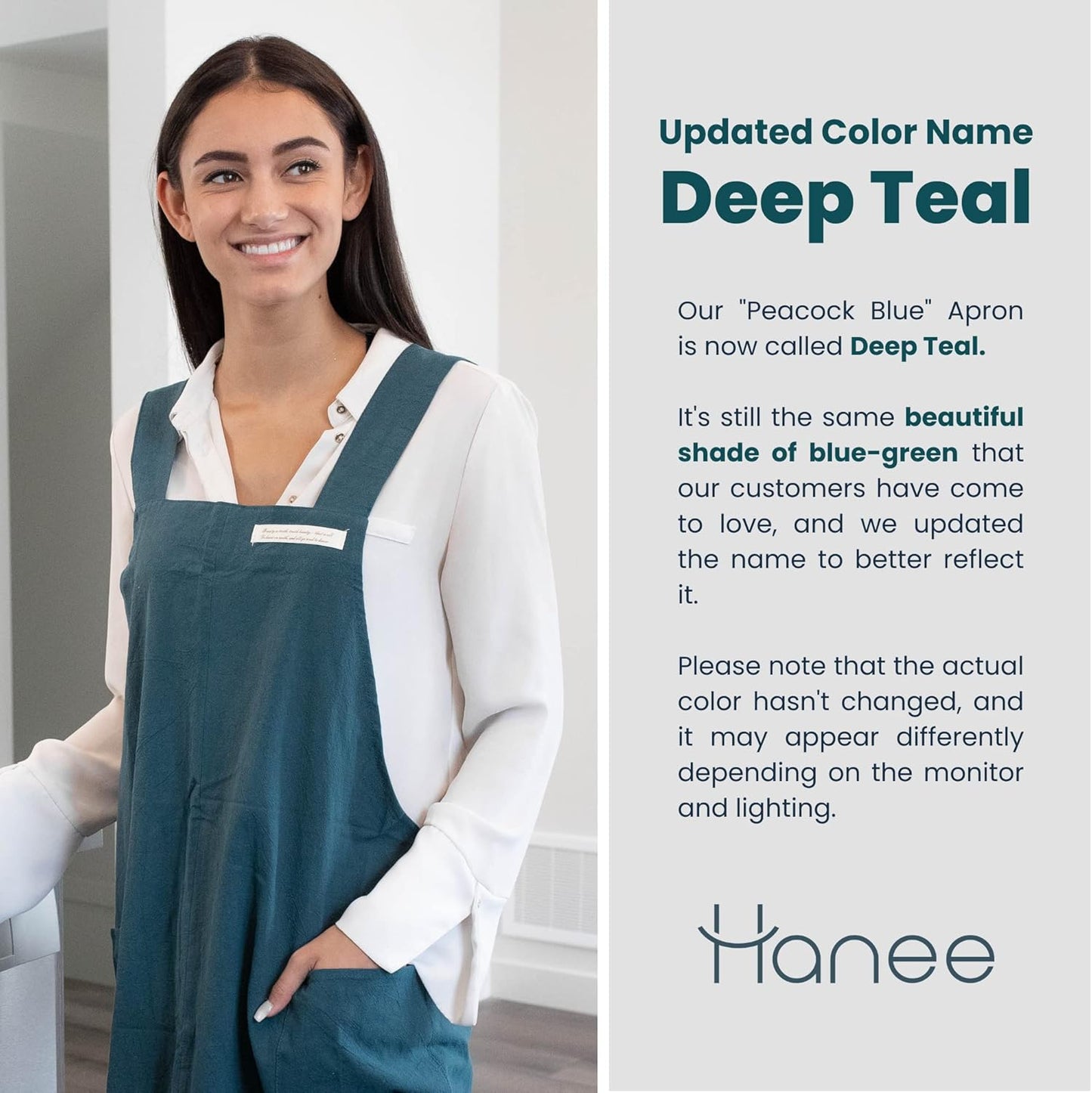 HANEE Cotton Aprons for Women and Men | Cross-Back Apron with Pockets
