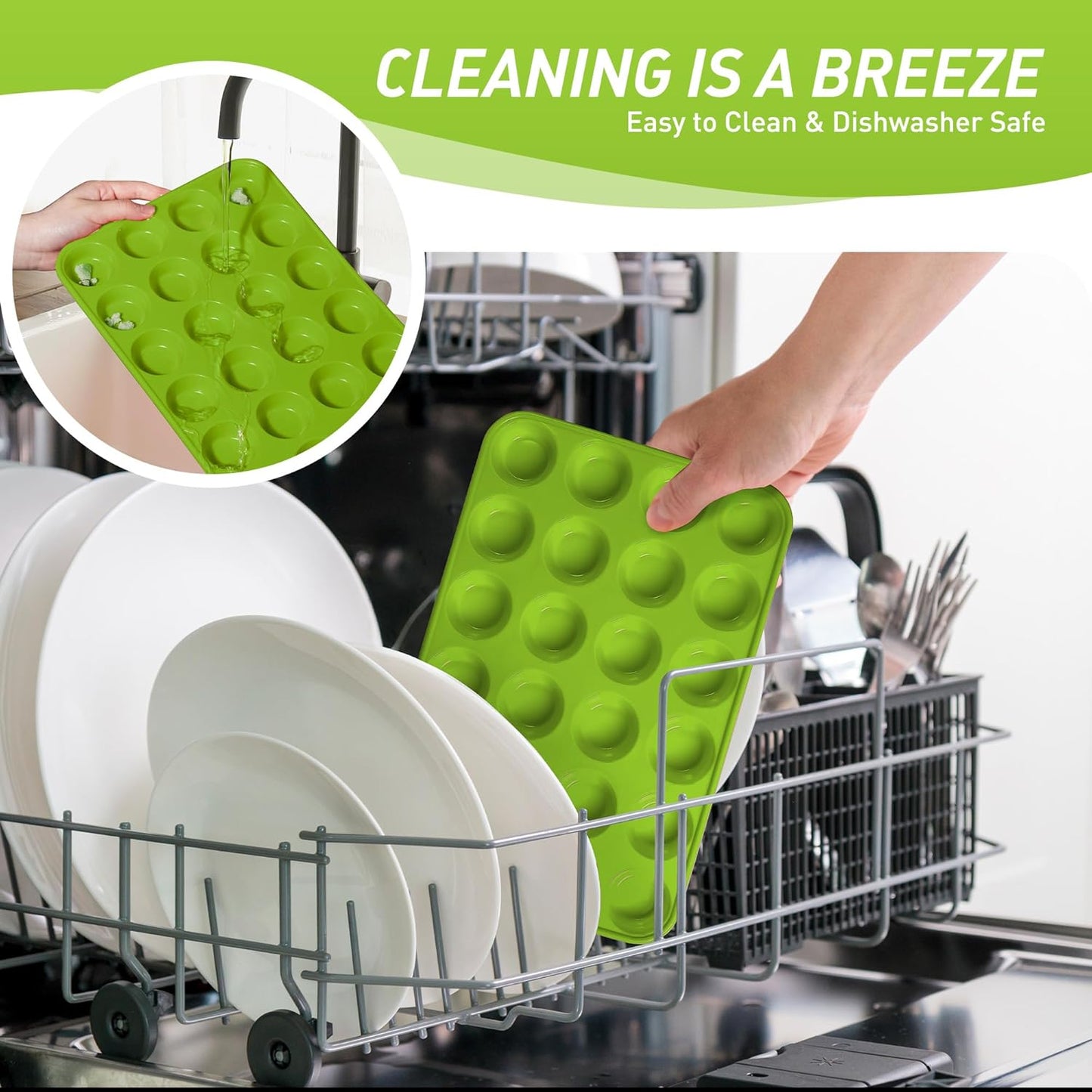 2 Pack 24 Cups Silicone Mini Muffin Pan with Metal Reinforced Frame Silicone Molds Parents Stepdad Pawpaw Who Want Nothing Everything Future Groom Bride Law Christmas Xmas Happy Birthday Gifts Ideal