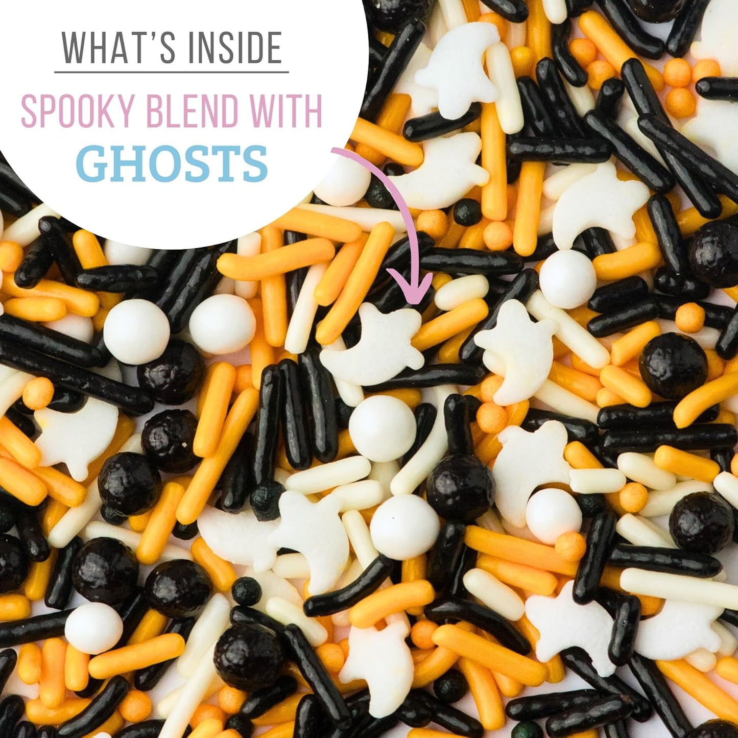 Sweets Indeed Natural Dye Free Halloween Sprinkles, Edible Sprinkle Mix, Perfect for Cake Decorations, Baking, Ice Cream, Cookies, Cupcake Topper (Natural Halloween Mix)