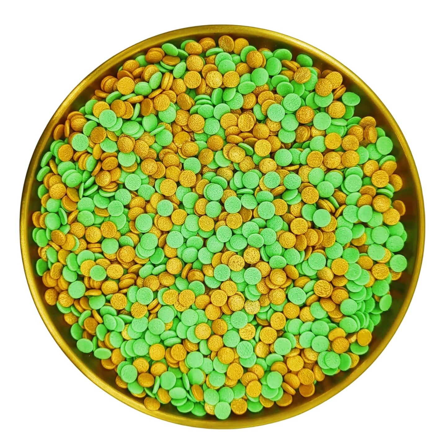 St. Patricks Day Sequins Edible Funfetti Sprinkles Pastel Confetti Confetti Sequins Quin Sprinkles Carnival Sprinkles Decorating Perfect for Cakes,Cupcakes,Desserts Toppings 3OZ