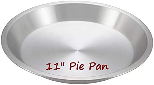 AME D'ESSENCE (1PC-11) Aluminum Pie Pan Commercial Grade Round Pie Plate Size 11" x 1mm Thick