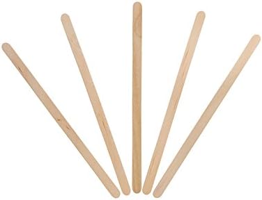 4,000 Count | KingSeal Natural Birch Wood Coffee Beverage Stirrers, Stir Sticks, Waxing Sticks, 5.5 Inches, Round End - 4 Packs x 1000 Stirrers