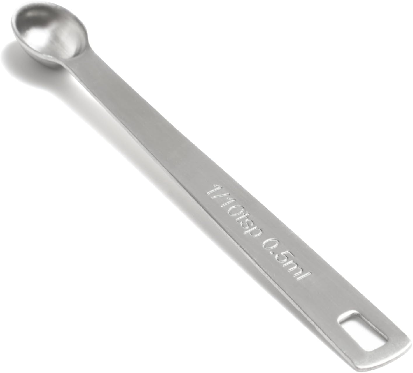 1PCS 1/10 Teaspoon(1/10tsp, 0.5ml) Single Tiny Measuring Spoon, Small Individual Stainless Steel Measure Spoons Only