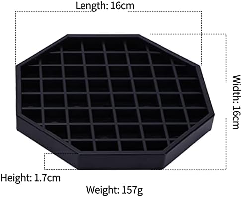 Drip Trays 6" Coffee Countertop Octagon Drip Tray Black Plastic Coffee Drip Tray With Honeycomb Grid, Pack of 4 (4 Pcs 6")