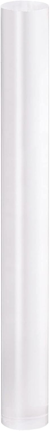 HARFINGTON Acrylic Clay Roller 9 Inch x 1 Inch Solid Non-Stick Plastic Round Tube Roller Polymer Clay Rod Fondant Rolling Pin for Shaping, Sculpting, Modeling DIY Crafts, Transparent