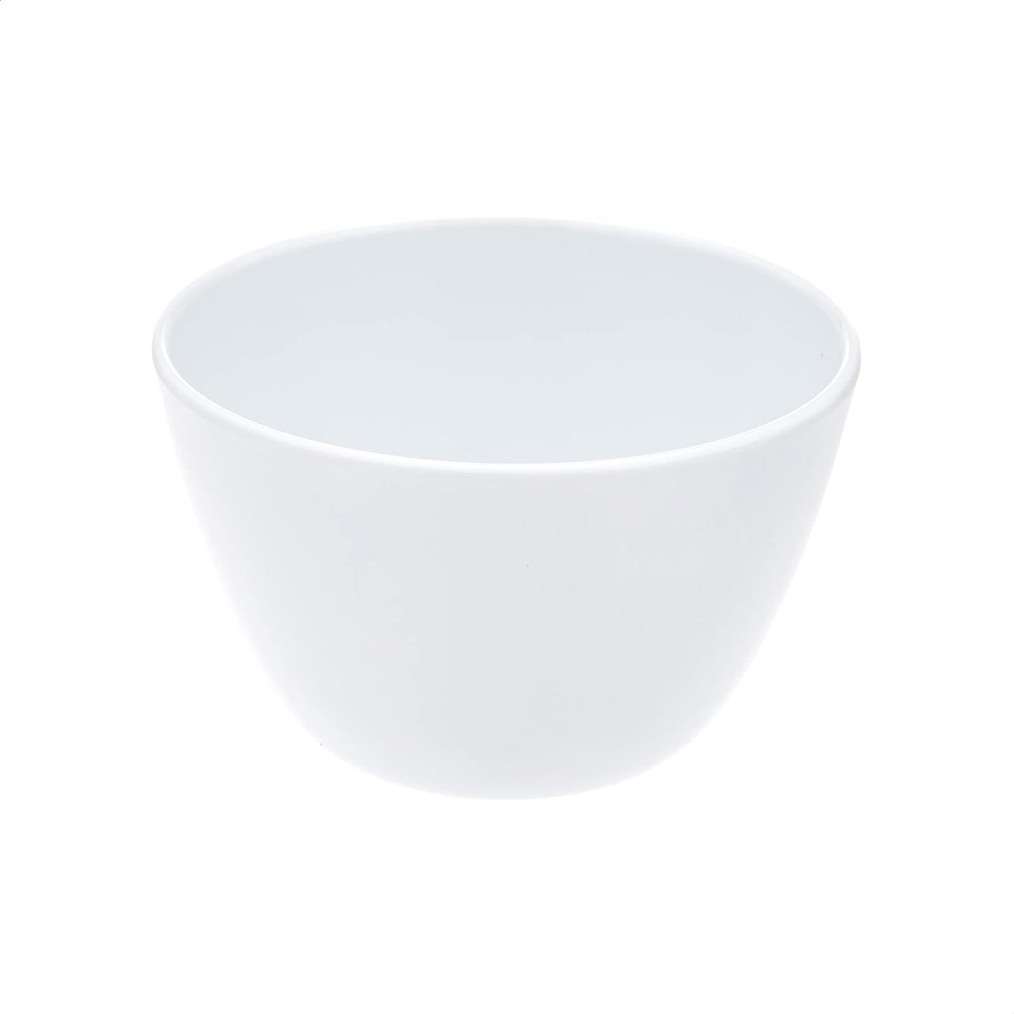 Amazon Basics Round Melamine Bowl, 8 oz, White, 6 Piece Set (Previously AmazonCommercial brand)