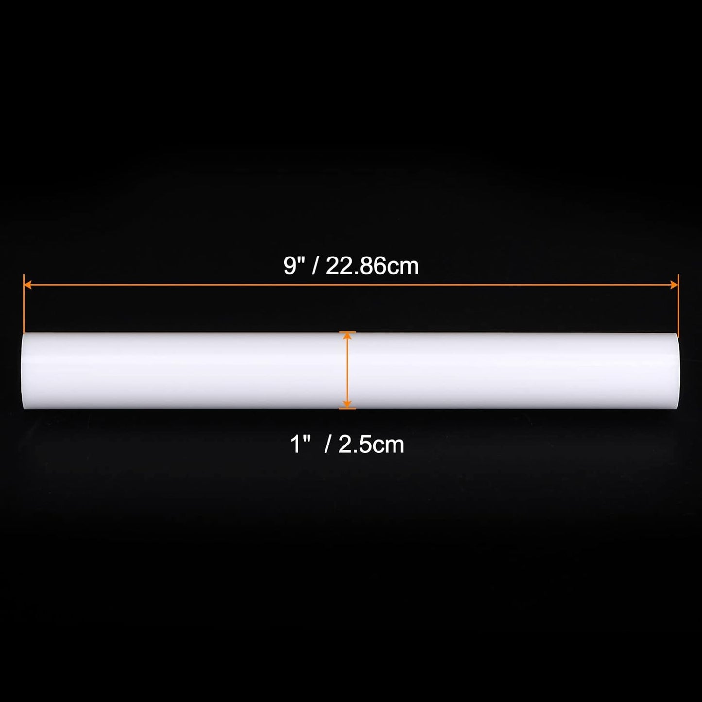 HARFINGTON Acrylic Clay Roller 9 Inch x 1 Inch Solid Non-Stick Plastic Round Tube Roller Polymer Clay Rod Fondant Rolling Pin for Shaping, Sculpting, Modeling DIY Crafts, White