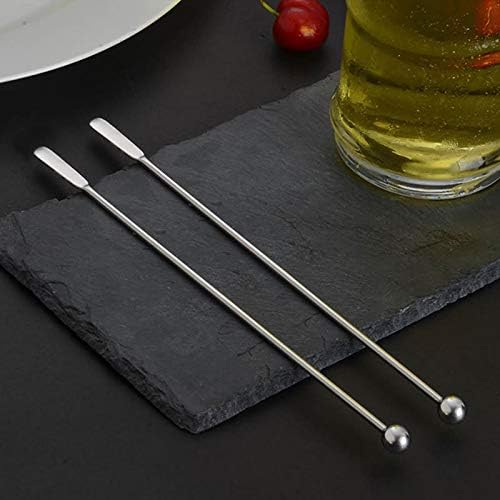 5 pcs Stainless Steel Coffee Beverage Stir Sticks Cocktail Stirrers Drink Swizzle Stick 7.4" Swizzle Stick Picks Tools