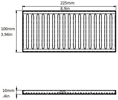 Stainless Products Ltd Stainless Steel Low Profile Drip Tray - Perfect for Home, Club, Bar, Cafe, Restaurant, Hotel, or Commercial Use - Heavy Duty Easy to Clean, No Drain (4″x9″)