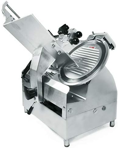 KWS MS-12A 1050W Countertop Model Commercial Automatic Electric Meat Slicer with Stainless Steel Blade, Frozen Meat, Food Slicer/Low Noises [ ETL, NSF Certified]