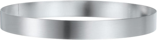 HARFINGTON Round Cake Ring 6.69 x 1 Inch Seamless Stainless Steel Pastry Mousse Dessert Ring Mirror Coating for Baking Cooking English Muffins Crumpet Making Tool