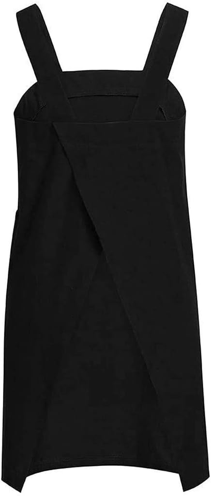 YESDOOD Cotton Linen Apron Cross Back Apron for Women with Pockets Pinafore Dress for Baking Cooking