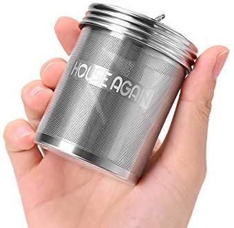 House Again Large Tea Infuser, Extra Fine Mesh Tea Strainers for Loose Tea, 18/8 Stainless Steel Tea Strainer with Extended Chain Hook, Tea Steeper for Brew Tea, Spices & Seasonings, for Multi Cups