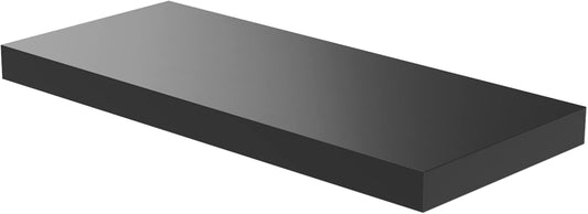 Floating Shelf, Set of 1 Wall Shelf, 24 in W x 12.75 in D x 2 in H Wooden Floating Wall Shelf with Invisible Brackets for Living Room/Bedroom/Bathroom/Kitchen Storage and Decor, Black