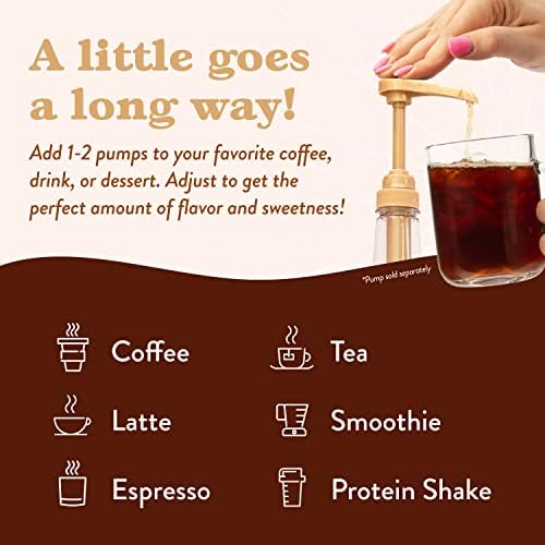 Jordan's Skinny Syrups Sugar Free Coffee Syrup, White Chocolate Flavor Mix, Zero Calorie Flavoring for Lattes, Protein Shake, Cocktail & More, Gluten Free, Keto Friendly, 25.4 Fl Oz, 6 Pack