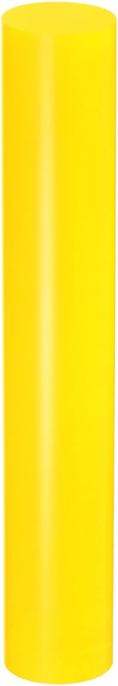 HARFINGTON Acrylic Clay Roller 6 Inch x 1 Inch Solid Non-Stick Plastic Round Tube Roller Polymer Clay Rod Fondant Rolling Pin for Shaping, Sculpting, Modeling DIY Crafts, Yellow