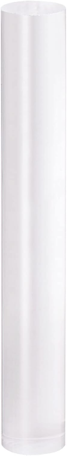 HARFINGTON Acrylic Clay Roller 7.28 Inch x 1 Inch Solid Non-Stick Plastic Round Tube Roller Polymer Clay Rod Fondant Rolling Pin for Shaping, Sculpting, Modeling DIY Crafts, Transparent