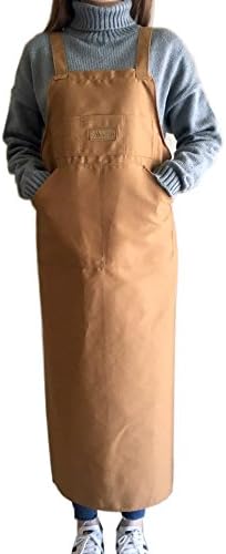 Artist apron/Long apron - Gold Brown