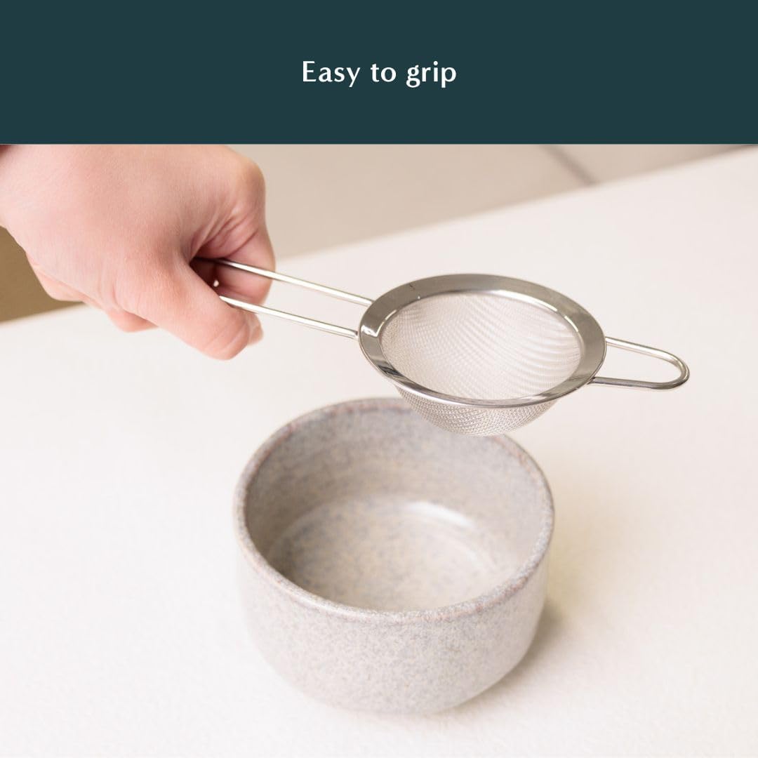 Naoki Matcha Large Stainless Steel Matcha Tea Sifter with Handle Matcha Set - Eliminate Clumps In Your Matcha Powder For Tastier Tea and Lattes
