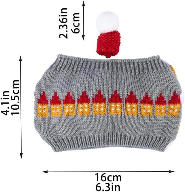 Tea Cozy Suitable for a 600ml,20oz Tea Pot,Teapot Warmer -100% Acrylic Fibers Filling,Two Piece (Grey House)
