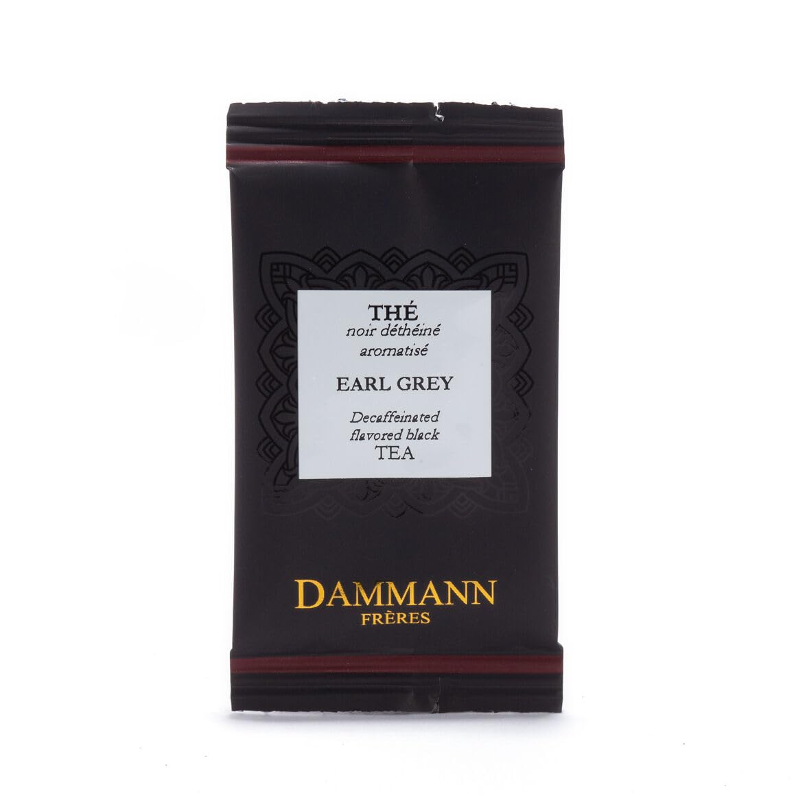 Dammann Freres Satchets, Decaf Earl Grey Tea Bags, Premium Gourmet French Black Tea, Individually Wrapped, 24 Count (Single Pack)