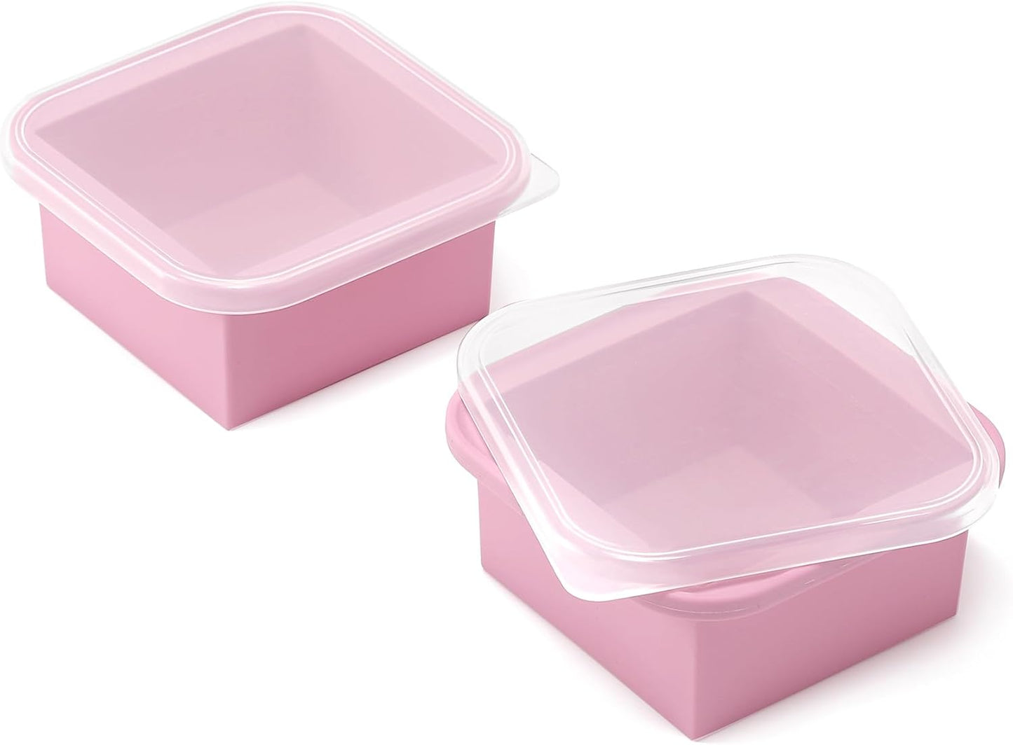 2-Cup Silicone Freezer Trays with Lids – Perfect for Meal Prep, Portion Control, and Easy Freezing-Meal Prep Container Molds for Soup,Leftovers (Cotton Candy, 2 Pack)
