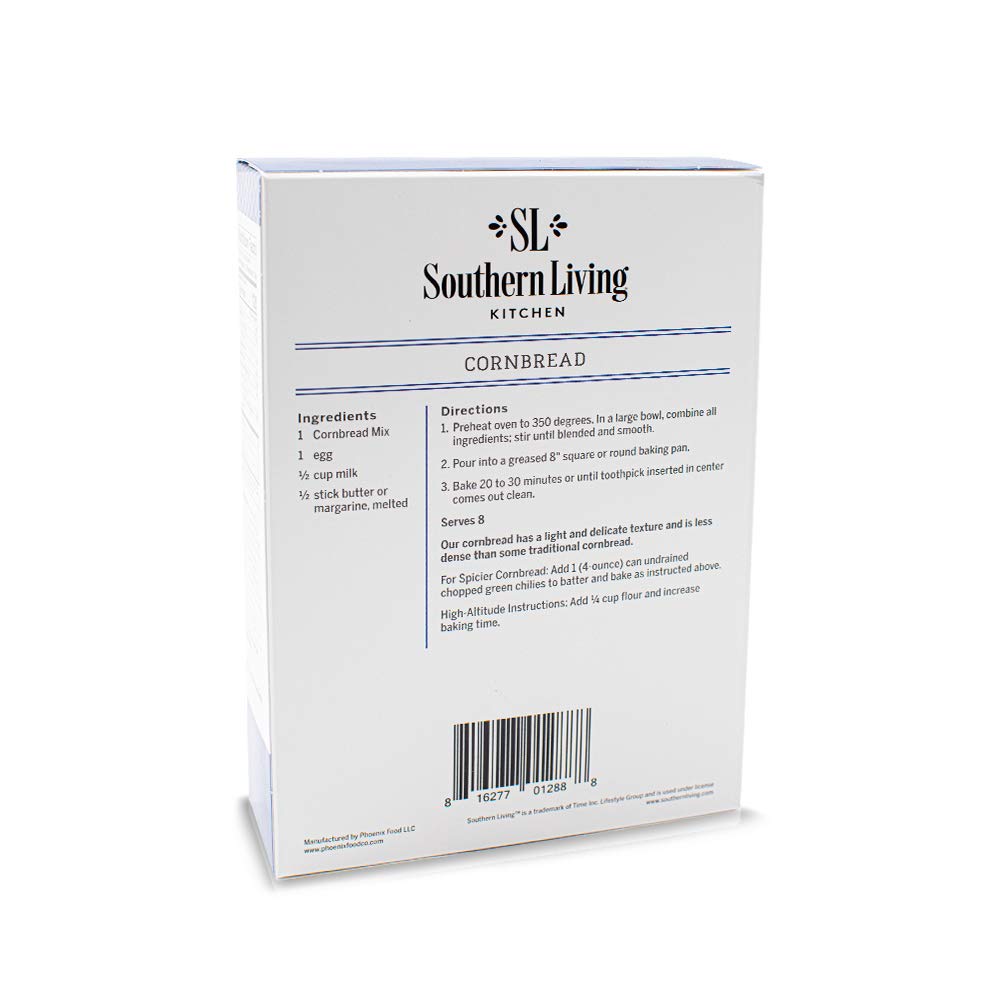 Southern Living Gourmet Cornbread Mix, Quick Homemade Taste, Perfect for Any Meal, Pair With Soups, Stews, Or Classic Pot Roast, Serves 8-10, 1 Box