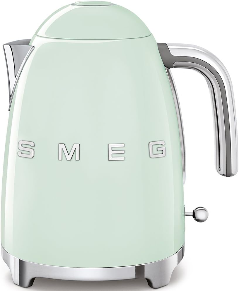 SMEG 50's Retro Style Electric Water Kettle with Automatic Shutoff, Removable Base, and Water Indicator, KLF03PBUS, Pastel Green