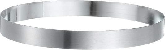 HARFINGTON Round Cake Ring 7.09 x 1 Inch Seamless Stainless Steel Pastry Mousse Dessert Ring Mirror Coating for Baking Cooking English Muffins Crumpet Making Tool