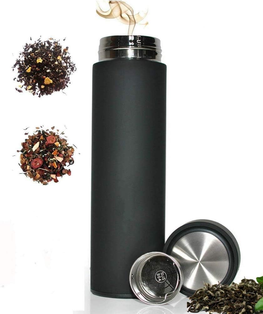 17 oz Car Logo Black Frosted Travel Mugs & Tumblers Vacuum Insulated Stainless Steel Thermal Bottle Fashion Business Thermal Cup for Hot or Cold Drink Coffee Or Tea (fit Maserati)