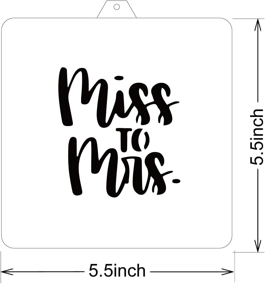 Wedding Cookie Cutter and Stencil Set Bundle Miss to Mrs Bachelorette Wedding Bridal Plaque Cookie Cutter or Stencil (Miss to Mrs)