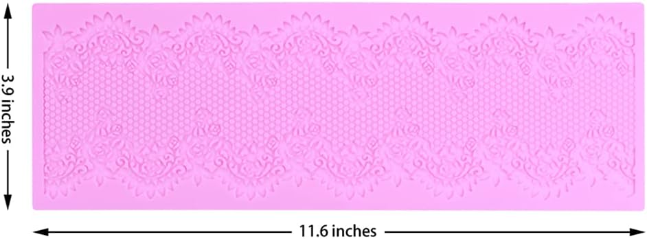 Embossing Lace Fondant Mold, Silicone Molds for Cake Decorating Tool, Multi Circle Flowers Lace Mat Wedding, Cake Lace Molds