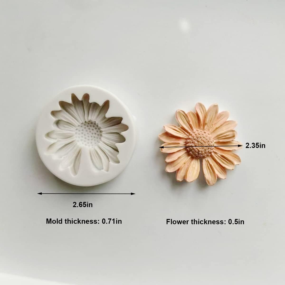 Small Lovely items Silicone Fondant Molds Set For Cake Topper, Gumpaste, Candy & Chocolate, Polymer Clay and More (Flowers & Leaves)