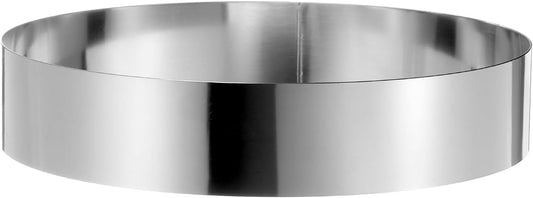 HARFINGTON Round Cake Ring 10 x 2 Inch Seamless Stainless Steel Pastry Mousse Dessert Ring Mirror Coating for Baking Cooking Making Tool