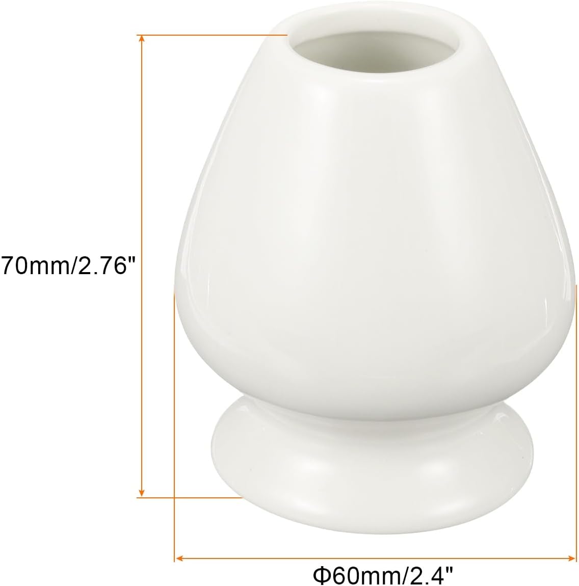 HARFINGTON Ceramic Chasen Stand 70mm Matcha Whisk Holder Teas Set Whisks Stand Traditional Matcha Tea Chasen Holder Tea Set Accessories for Tea Tasting, White