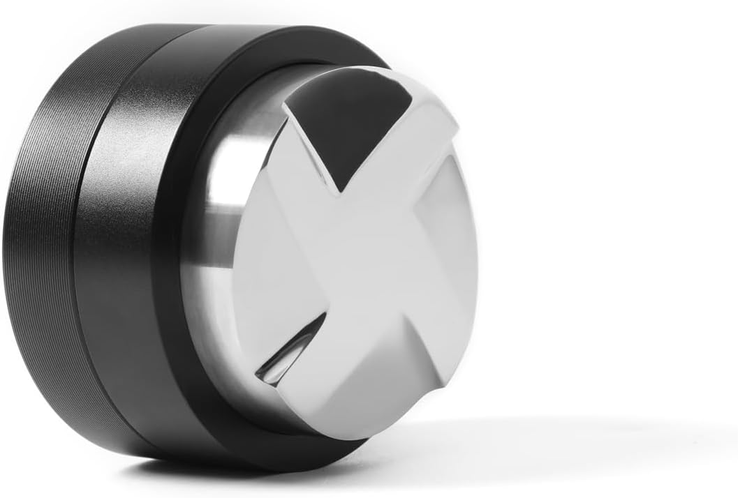 53mm Coffee Distributor, Gravity Espresso Distribution Tool with Adaptive Height for Barista, Coffee Leveler for 53mm Portafilter, Black