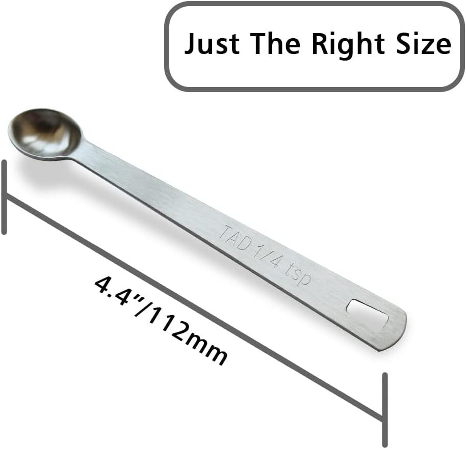 1PCS 1/4 Teaspoon(1/4tsp, 1.25 ml, Tad) Single Tiny Measuring Spoon, Small Individual Stainless Steel Measure Spoons Only