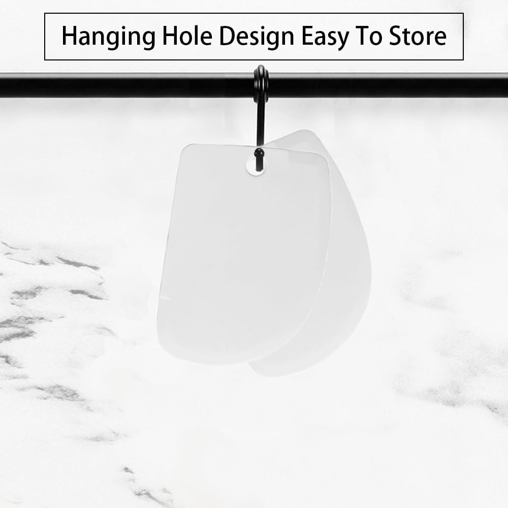 Plastic Scraper Tool Set,Bread Dough Scraper Dough Cutter,Flexible Plastic Bench Scraper For Baking,12Pcs Cake Scraper Smoother(White).