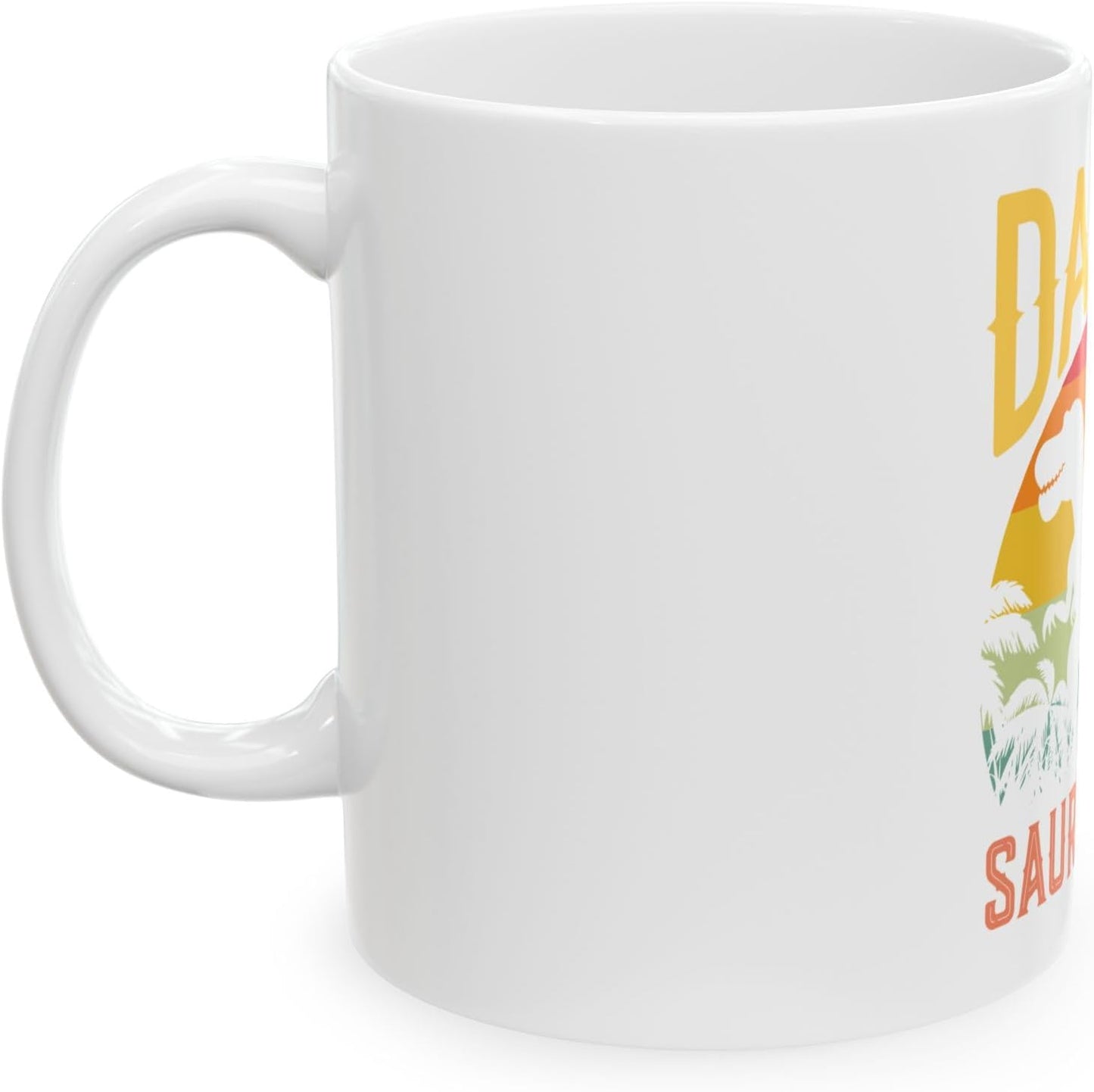 11 OZ Novelty Coffee Mugs - Christmas Gift (Daddy Saurus Rex Theme)
