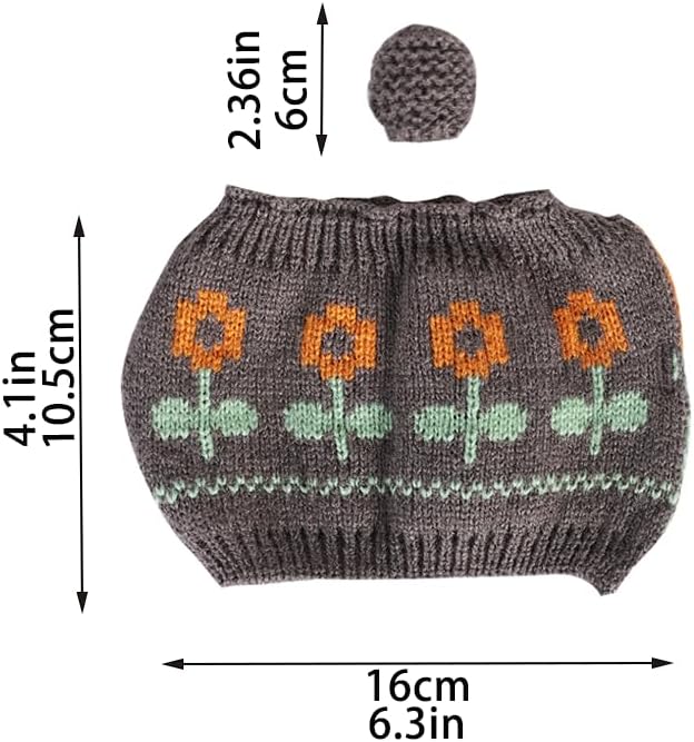 Tea Cozy Suitable for a 600ml,20oz Tea Pot,Teapot Warmer -100% Acrylic Fibers Filling,Two Piece (Dark Grey Sunflower)