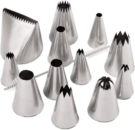 Ateco Jumbo Tip Set , Silver