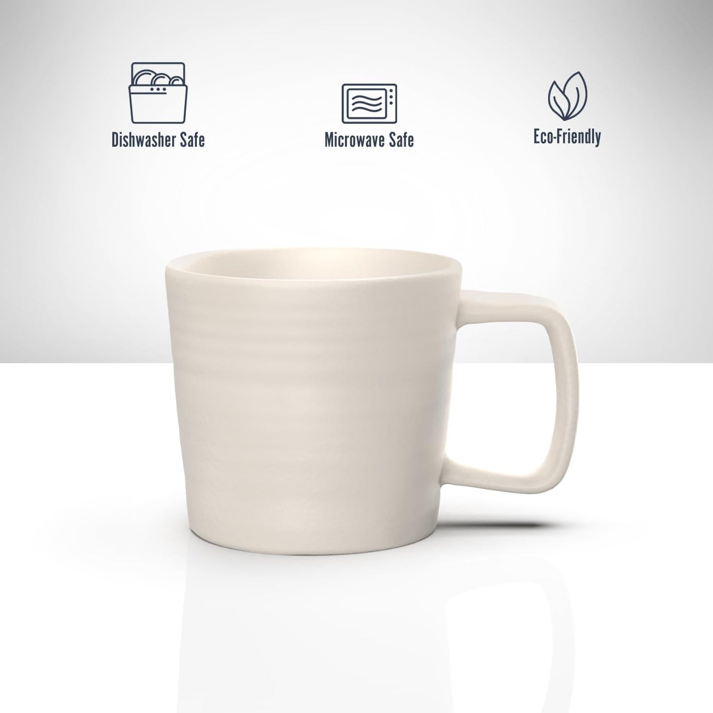 Pour Over Drip Coffee Maker Gift Set with Two Coffee Mugs, Non-Electric Pour Over Coffee Dripper, Easy Manual Brew Maker, Dishwasher and Microwave Safe, Filters not included (Ivory)